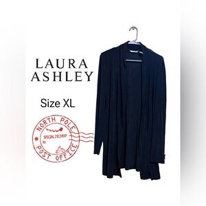 🖤 Laura Ashley Black Duster Cardigan – Size XL 🖤